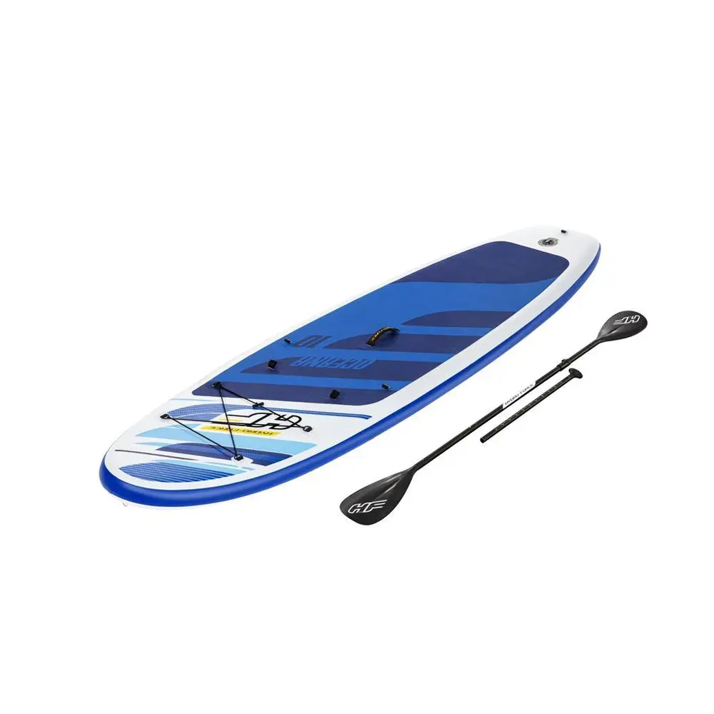 Standup paddleboard (SUP) je výbornou voľbou pre každého kto má rád zábavu na vode. Použitie paddleboardu je jednoduché a rýchlo sa ho každý naučí ovládať. Zdravotné prínosy získané z plavenia sa na SUP doske sú obrovské! S úžasnou doskou Bestway® si spríjemnite horúce letné dni. Dosku oceníte pre jej jednoduché používanie a pohodlie nafukovacej súpravy Hydro Force ™ 10 Oceana Stand UP paddleboard Set. Od začiatku do konca budete milovať jednoduchosť použitia a funkcie