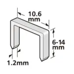 Spony Strend Pro Premium J914, 14 mm, sponky do sponkovačky, 1.2x10.6 mm, bal. 1000 ks - Image 2