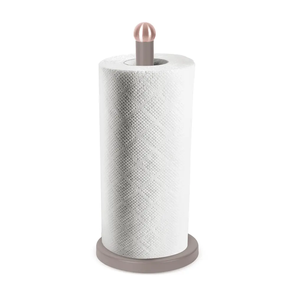 Kuchynský držiak na papierové utierky Berlinger Haus Podrobnosti o produkte Materiál: nehrdzavejúca oceľ s matnou čiernou povrchovou úpravou Veľkosť: 15*34 cm Farba: matná taupe