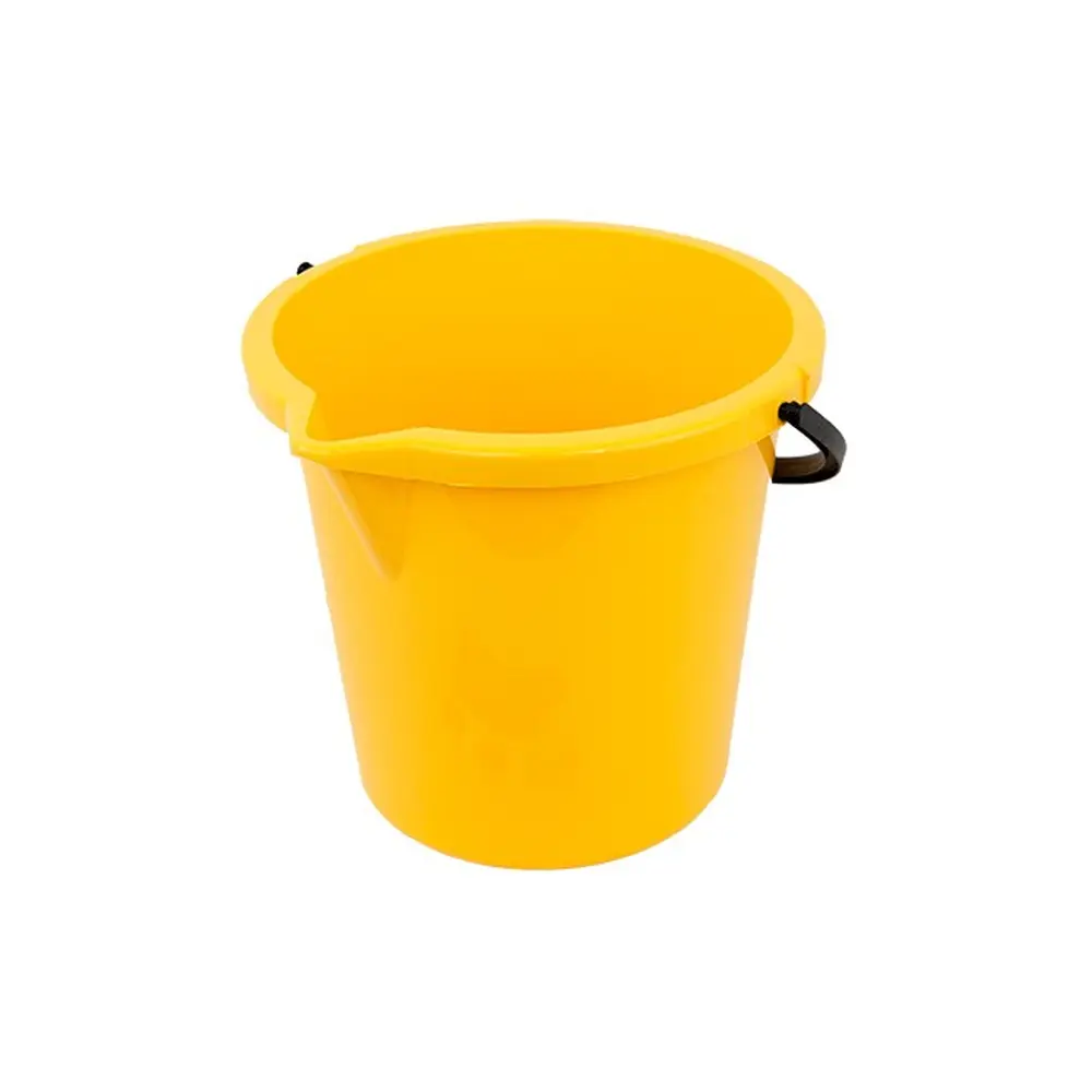 Pevné plastové vedro s výlevkou a s rúčkou tvarovanou na prsty. Mix farieb podľa dostupnosti.